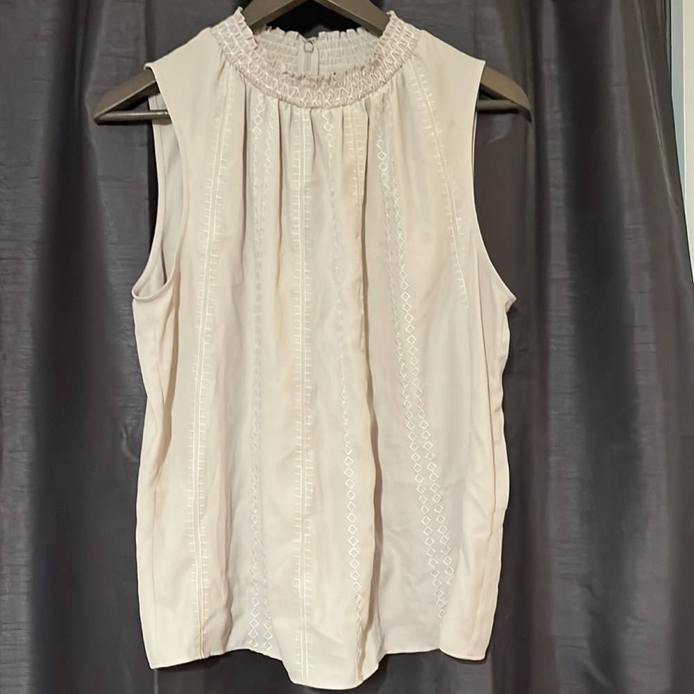 Women’s WHBM contrast sleeveless blouse tank size 12